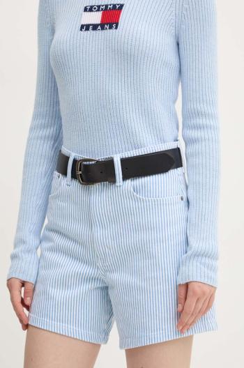 Rifľové krátke nohavice Abercrombie & Fitch dámske, vzorované, vysoký pás, KI149-4249