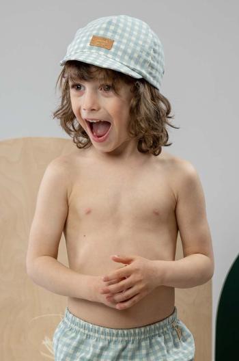 Detská bavlnená čiapka Jamiks MIKAEL zelená farba, vzorovaná