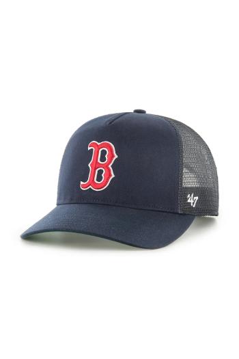Bavlnená šiltovka 47 brand MLB Boston Red Sox tmavomodrá farba, jednofarebná, B-MSHTC02GWP-NY