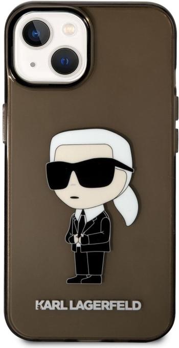 Telefon tok Karl Lagerfeld IML Ikonik NFT iPhone 14 fekete hátlap tok