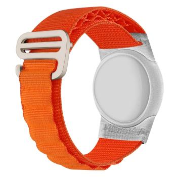 NYLON Remienok s obalom pre Apple AirTag oranžový
