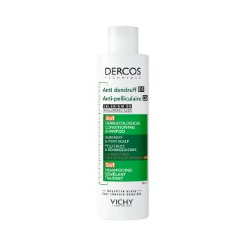 VICHY Dercos 2v1 Dermokozmetický šampón a kondicionér proti lupinám pre citlivú pokožku hlavy 200 ml