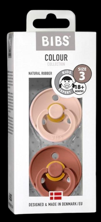 BIBS Colour Cumlíky z prírodného kaučuku - , veľkosť 3, Woodchuck/Blush 2 ks