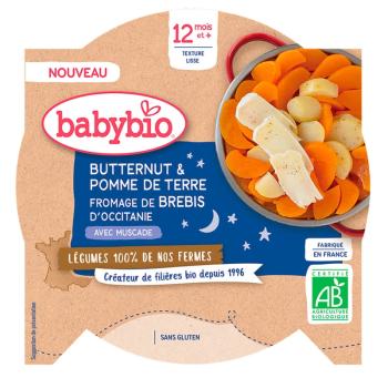 BABYBIO Good Night menu zemiaky, maslová tekvica, ovčí syr 230 g