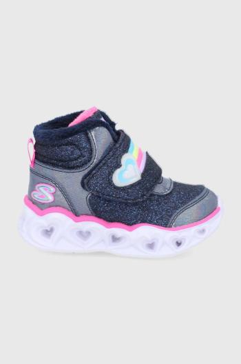 Detské topánky Skechers tmavomodrá farba