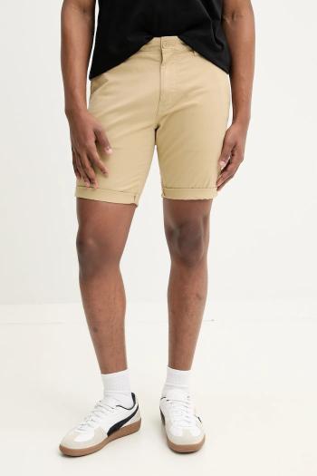 Šortky Tommy Jeans pánske, zelená farba, DM0DM21950
