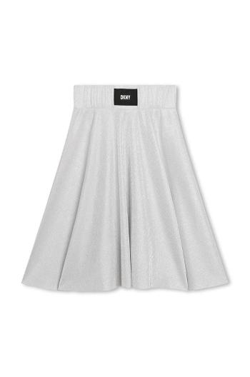 Dievčenská sukňa Dkny šedá farba, midi, áčkový strih