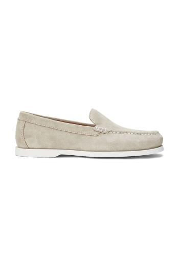 Semišové mokasíny Polo Ralph Lauren Merton Vnet pánske, béžová farba, 803961293001