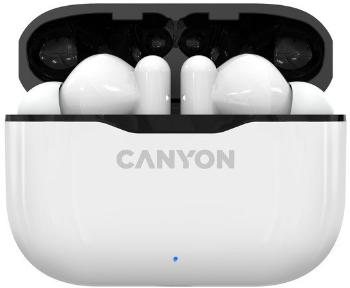 CANYON TWS-3 Bluetooth športové slúchadlá s mikrofónom, biela