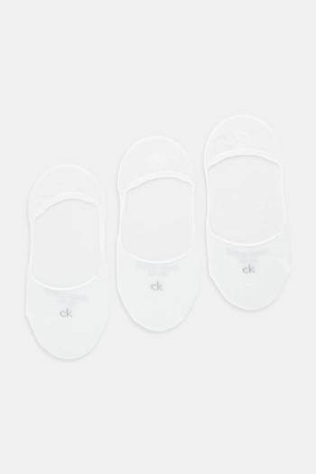 Ponožky Calvin Klein 3-pak biela farba, 701234371