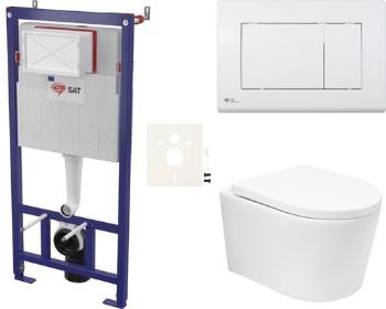 Závesný wc set SAT BREVIS do ľahkých stien / predstenová vírové splachování SIKOSSBRTOR20K