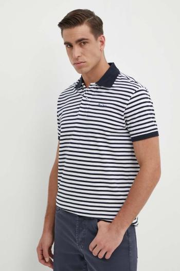 Bavlnené polo tričko Pepe Jeans HUNTING biela farba, vzorované, PM542153