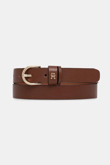 Kožený opasok Tommy Hilfiger béžová farba, AW0AW16836