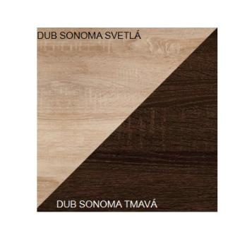 ArtCross Nočný stolík VIKI | 14 Farba: Dub sonoma svetlá / dub sonoma tmavá