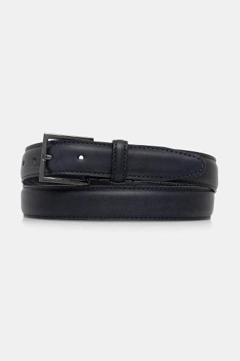 Kožený opasok Tommy Hilfiger pánsky, tmavomodrá farba, AM0AM13379