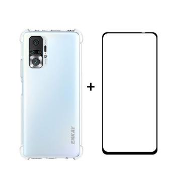 ENKAY Priehľadný obal + 3D sklo Xiaomi Redmi Note 10 Pro