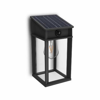 Philips Geri UltraEfficient solárne LED svietidlo so senzorom antracit, 3,2 W, 500 lm, 2700 K