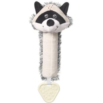 BabyOno Squeaky Toy with Teether pískacia hračka s hryzadielkom Racoon Rocky 1 ks