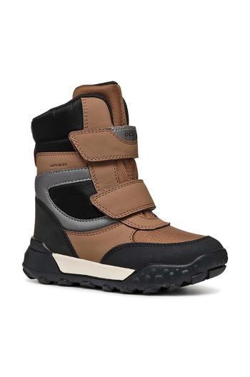 Detské snehule Geox TREKKYUP ABX hnedá farba, J46MBB.050FU