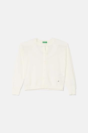 Detský bavlnený kardigan United Colors of Benetton béžová farba, tenký, 1098C500O