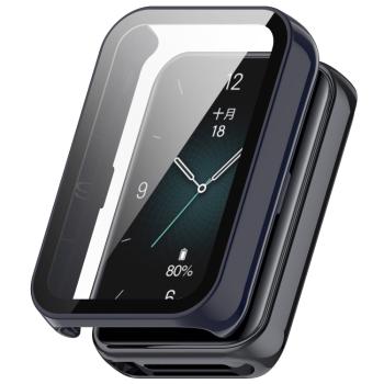 PC FULL COVER Plastový kryt so sklom pre Honor Band 9 tmavomodrý