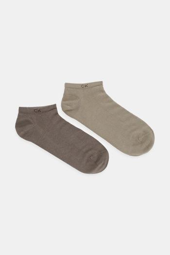Ponožky Calvin Klein pánske, hnedá farba, 701218707