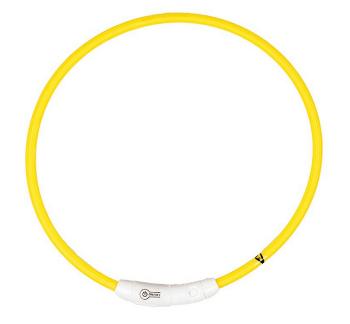 Obojok DUVO+ LED Svietiaci dog žltý nylonový 45cm