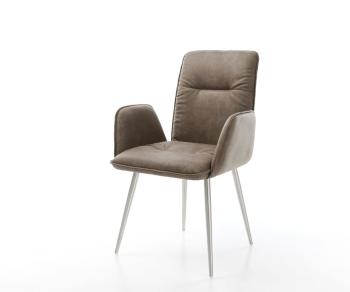 Jedálenská stolička Vinja-Flex taupe vintage kužeľová podnož