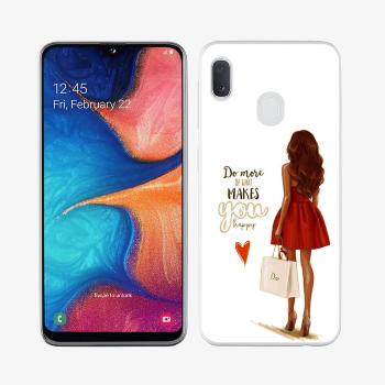 PROTEMIO MY ART Ochranný obal Samsung Galaxy A20e RED DRESS (137)