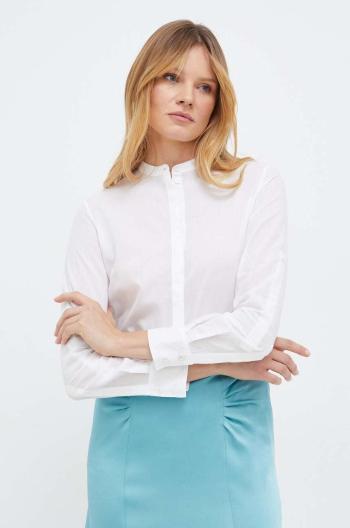 Košeľa Boss Orange dámska,biela farba,regular,so stojačikom,50513783
