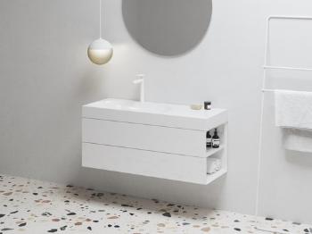 Skrinka pod umývadlo bez umývadla Ravak Lite 120x43x45 cm biela X000001891