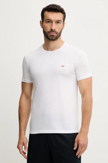Bavlnené elegantné tričko Emporio Armani Underwear 2-pak biela farba, jednofarebné, EM000391 AF10800