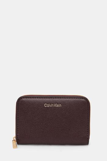 Peňaženka Calvin Klein dámska, bordová farba, LV04F1091G