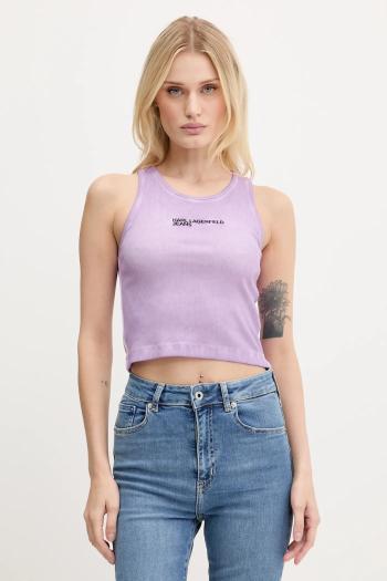 Top Karl Lagerfeld Jeans fialová farba, A3W17043