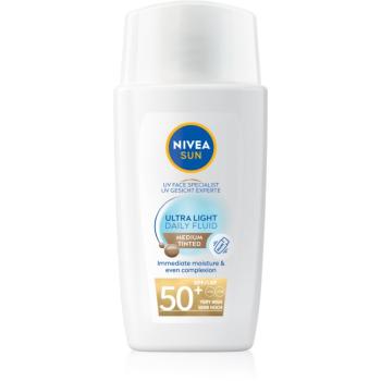 NIVEA SUN Ultra Light ľahký tónovací fluid SPF 50+ odtieň Medium 40 ml