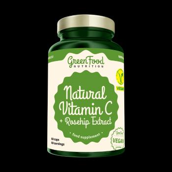 GREENFOOD NUTRITION  Natural Vitamin C + Rosehip Extract 60 kapsúl