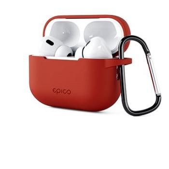 Epico silikónové puzdro na Airpods Pro 2 s karabínou – červené (9911101400019)