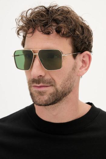Slnečné okuliare Alexander McQueen pánske, zlatá farba, AM0500S