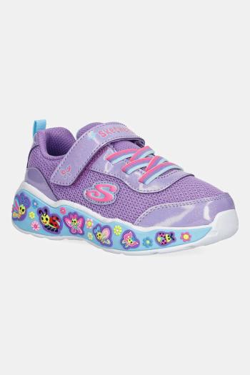 Detské tenisky Skechers PLAY SCENE fialová farba, 303158N