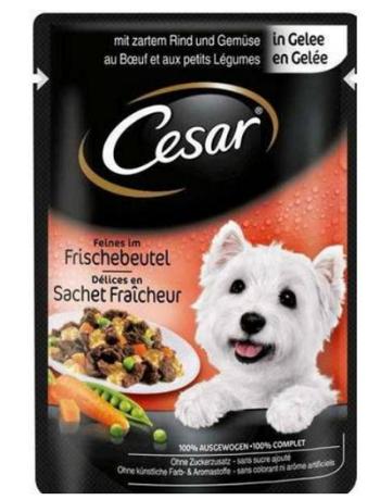 CESAR kapsička dog jemné hovädzie so zeleninou pre psy 24x100g