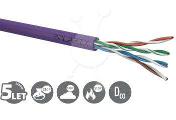 Inštalačný kábel Solarix CAT5E UTP LSOH Dca-s1,d2,a1 500m/box SXKD-5E-UTP-LSOH