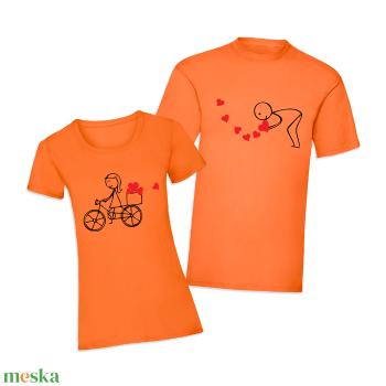 Páros mintás póló, pulóver I Love You figurák