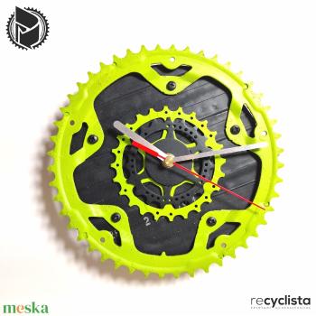recyclock MES-053 - falióra újrahasznosított kerékpár alkatrészekből - méregzöld