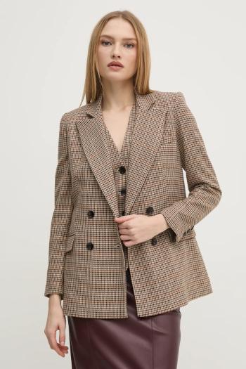 Sako Pedro del Hierro béžová farba, dvojradová, vzorovaná, 6758304