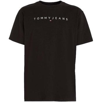 Tommy Jeans  Linear Logo T-Shirt Black  Tričká a polokošele Čierna