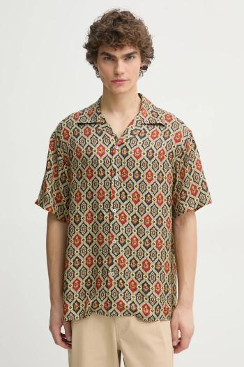 Košeľa Drôle de Monsieur La Chemise Ornements pánska, tmavomodrá farba, voľný strih, F-SH198-VI015-NY