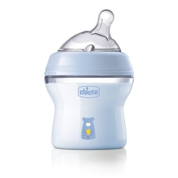 Chicco Natural Feeling modrá 150ml,CHICCO Fľaša dojčenská Natural Feeling 150 ml chlapec 0m+