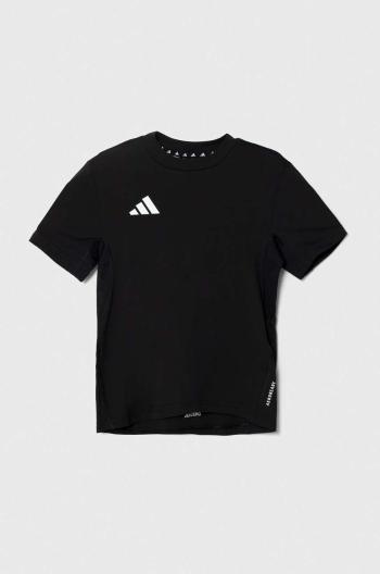 Detské tričko adidas čierna farba, s potlačou