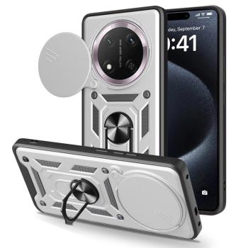 RING CAMERA Kryt s držiakom pre Honor Magic7 Lite 5G strieborný