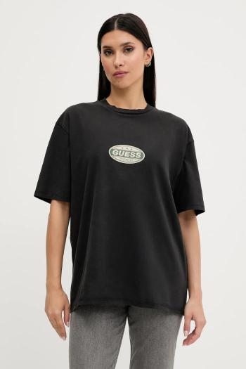 Bavlnené tričko Guess Originals dámske, čierna farba, M5YI55 K8FQ4